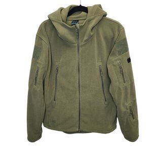 Military Men's S Tactical Outdoor Soft Shell Fleece Army Polartec Jacket Green